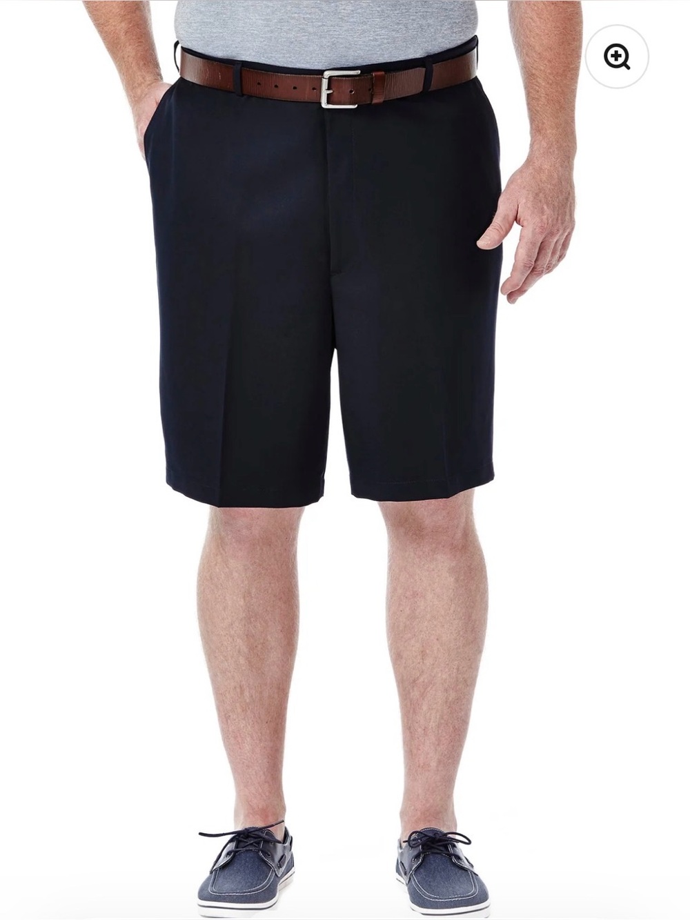 NWT Haggar Cool 18® Big & Tall Navy Gabardine Shorts - Size 44W